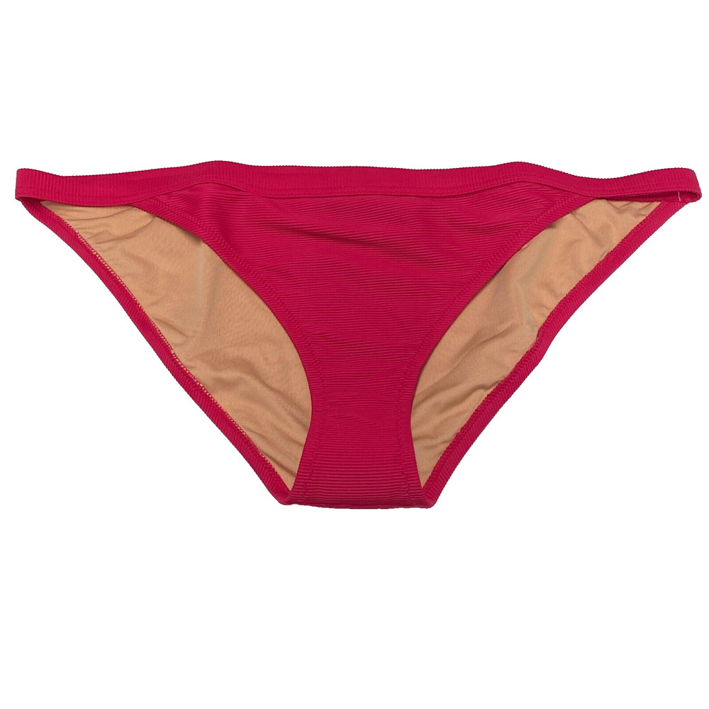 J Crew Swimsuit Womens XL Orange Pink Bikini Bottom Ribbed Hipster BH485 NEW